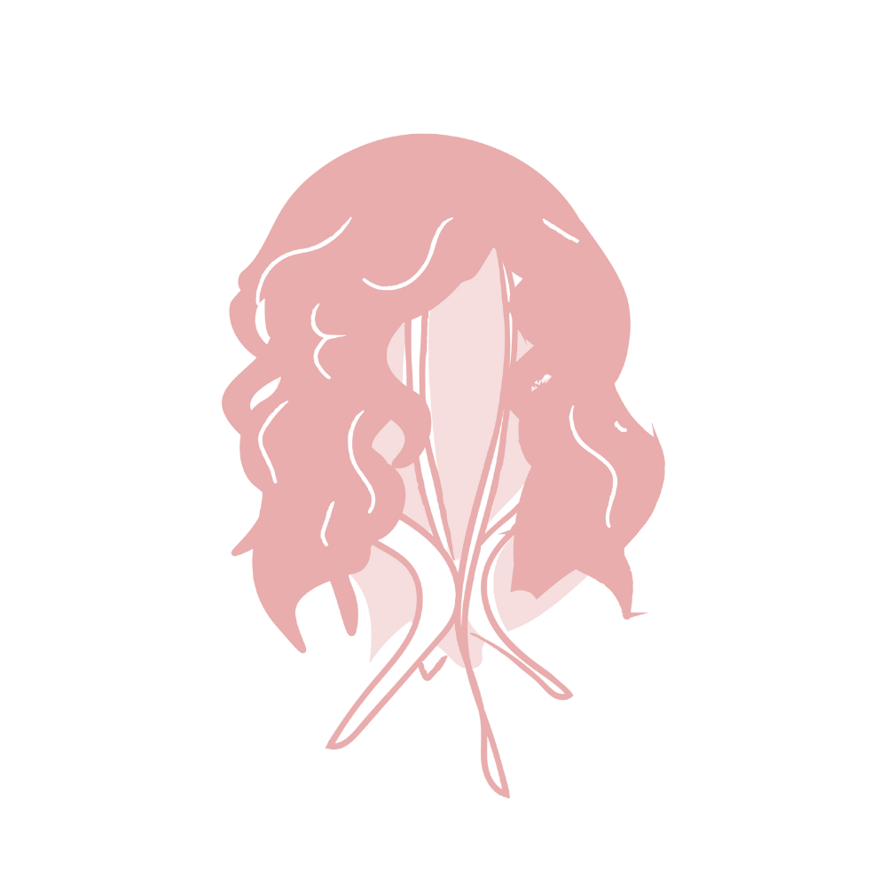 illustratie pruik op een standaard